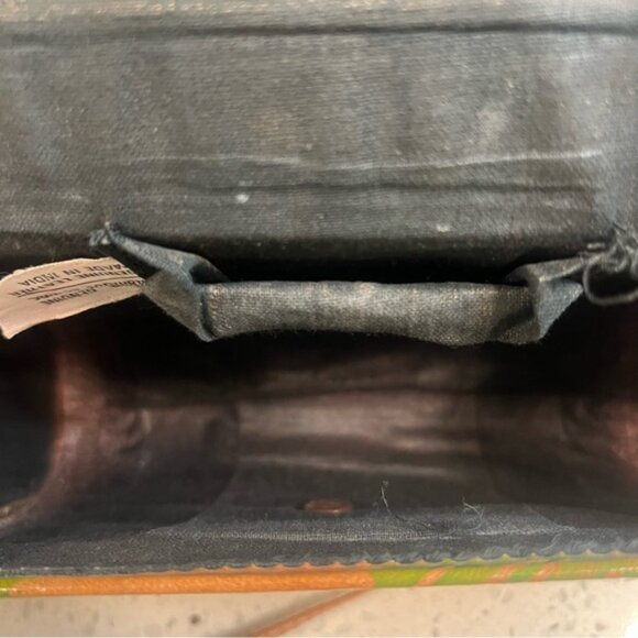 Vintage Genuine Boardy Leather Hand Tooled Elephant Safari Purse -Snap Closure - Picture 12 of 14